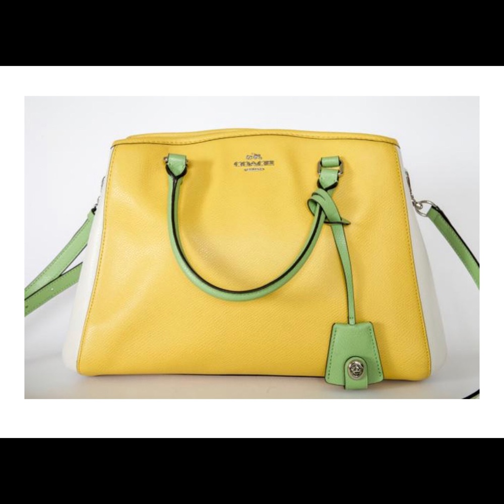 NWT COACH Margot Carryall Colorblock Leather Bag